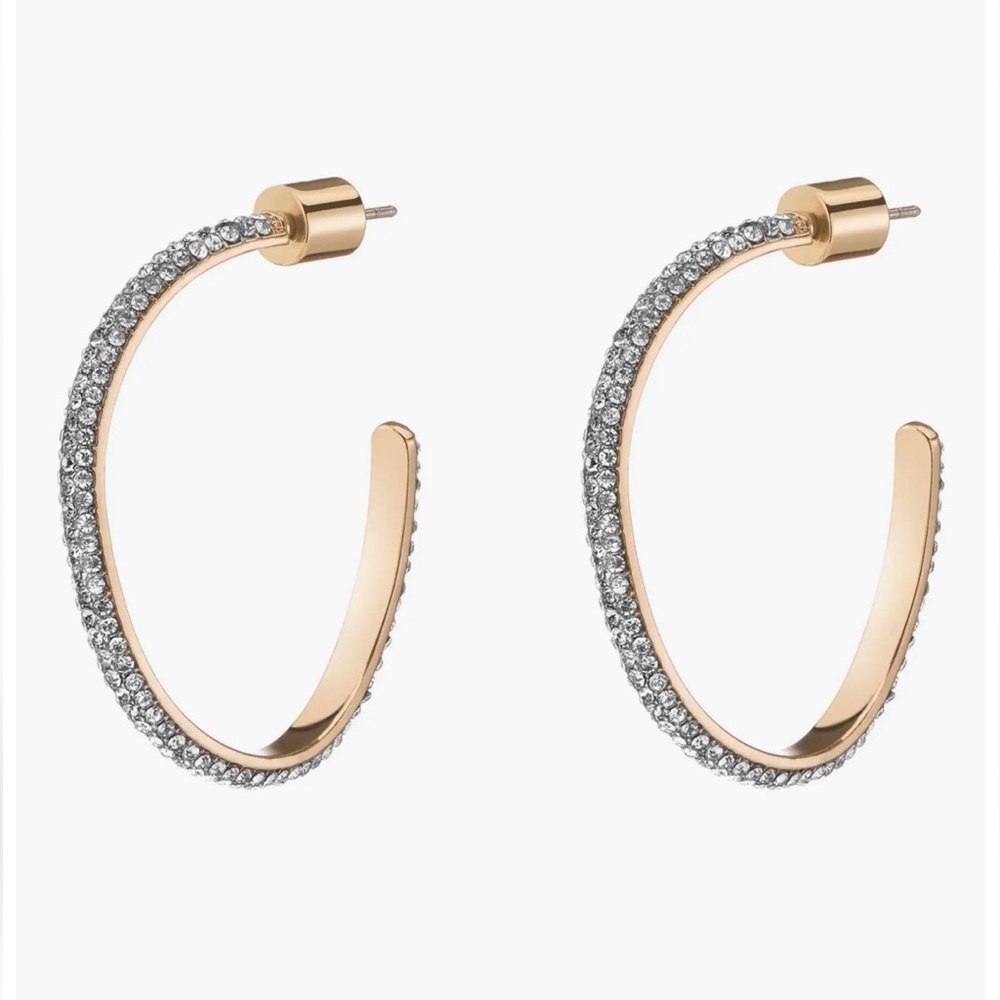 Demarson Gold Pave Calypso Hoop